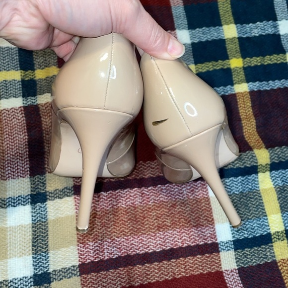 Jessica Simpson women’s 9.5 heels pumps  Nude tan pointed 4”  business casual - Picture 4 of 7
